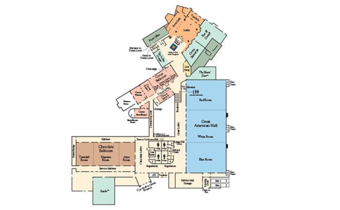 Floorplan of Great American Hall at Hershey Lodge