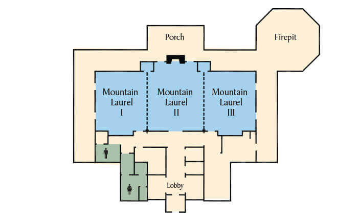 Floorplan Mountain Laurel Meeting Cottage at the Hotel Hershey