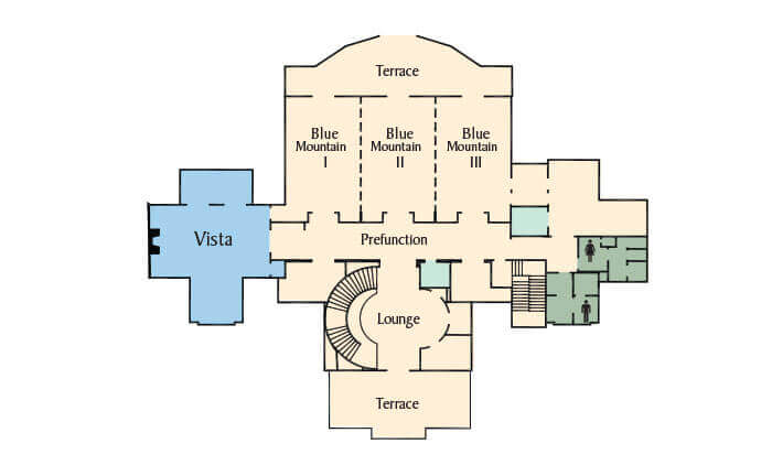 Floorplan of the Vista Meeting Room at the hotel hershey