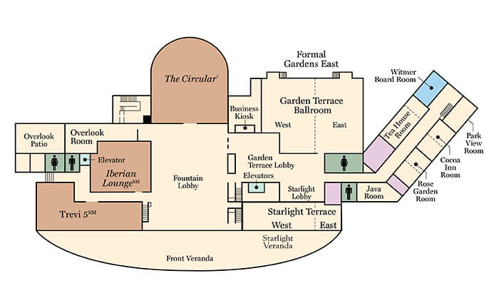 Floorplan of the Witmer Boardroom at the hotel hershey