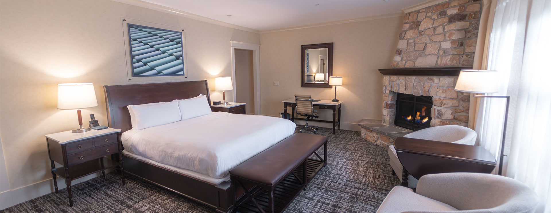 Guest Room interior at The Villas